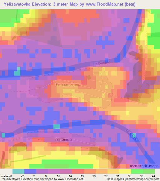 Yelizavetovka,Ukraine Elevation Map