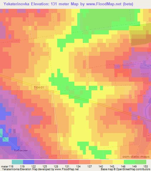 Yekaterinovka,Ukraine Elevation Map