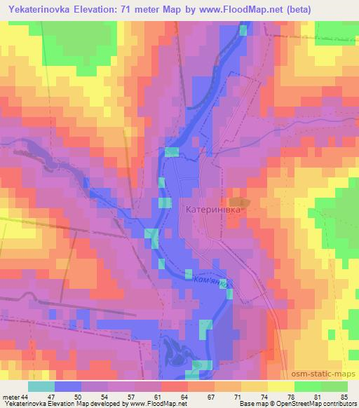 Yekaterinovka,Ukraine Elevation Map