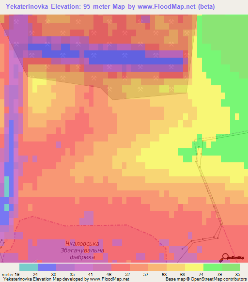 Yekaterinovka,Ukraine Elevation Map