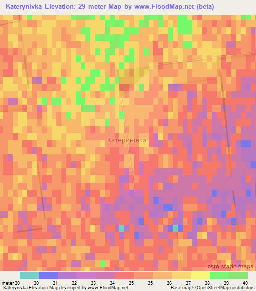 Katerynivka,Ukraine Elevation Map