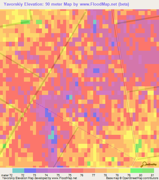 Yavorskiy,Ukraine Elevation Map