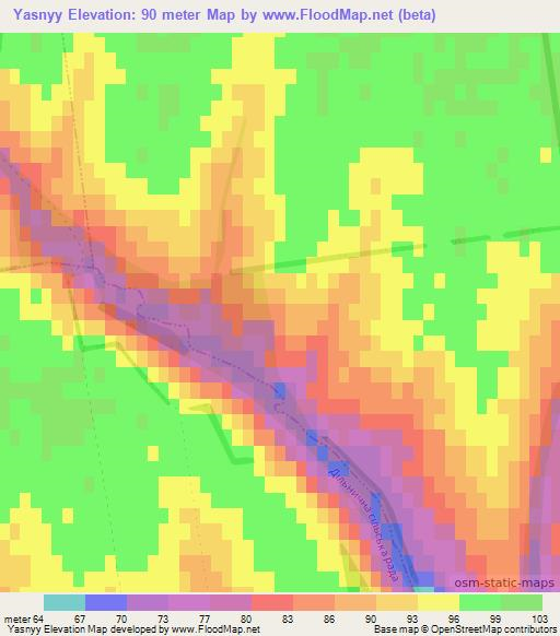 Yasnyy,Ukraine Elevation Map