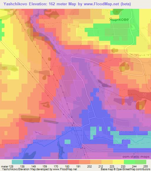 Yashchikovo,Ukraine Elevation Map