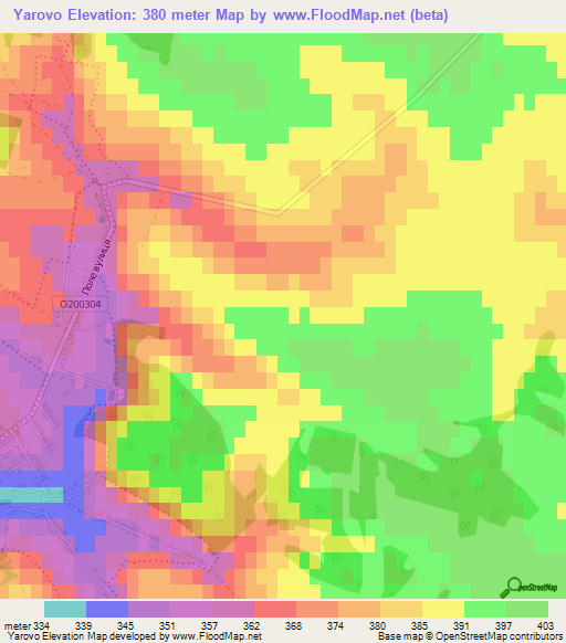 Yarovo,Ukraine Elevation Map