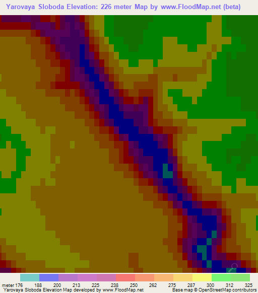 Yarovaya Sloboda,Ukraine Elevation Map