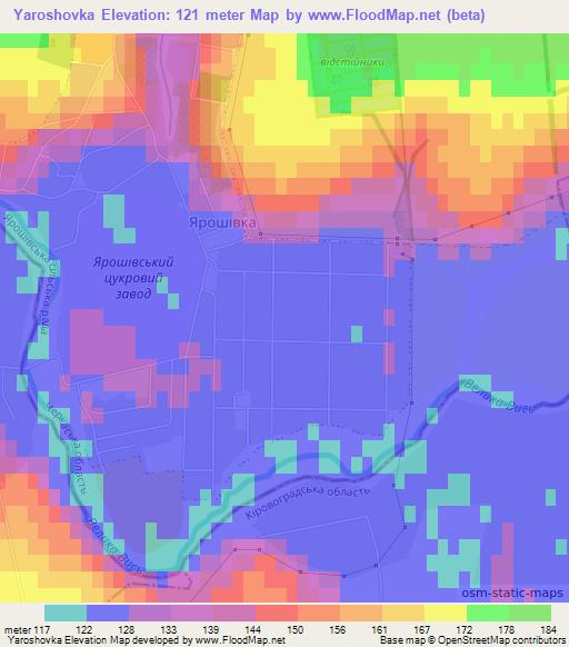 Yaroshovka,Ukraine Elevation Map