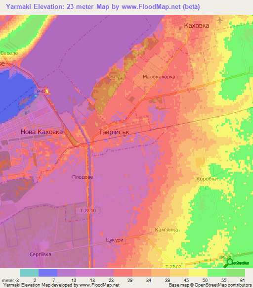 Yarmaki,Ukraine Elevation Map