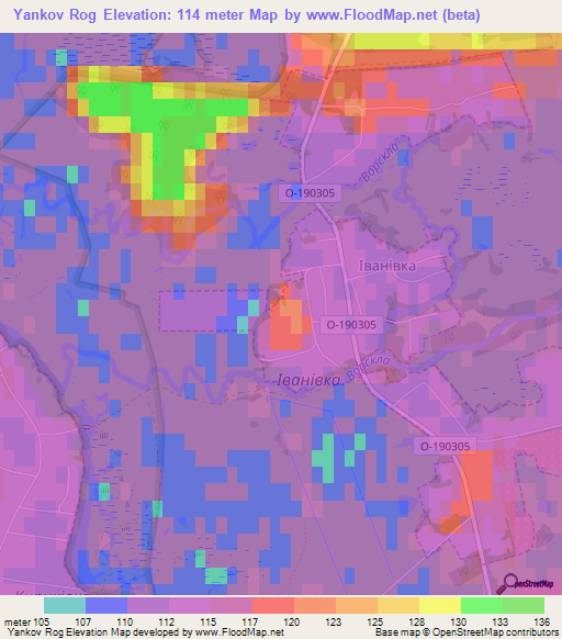 Yankov Rog,Ukraine Elevation Map