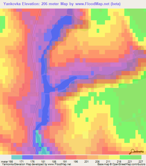 Yankovka,Ukraine Elevation Map