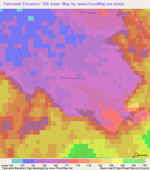 Yalovatsk,Ukraine Elevation Map
