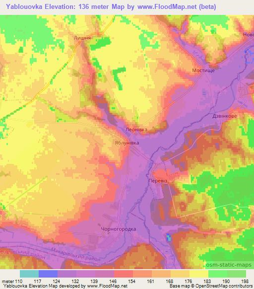 Yablouovka,Ukraine Elevation Map