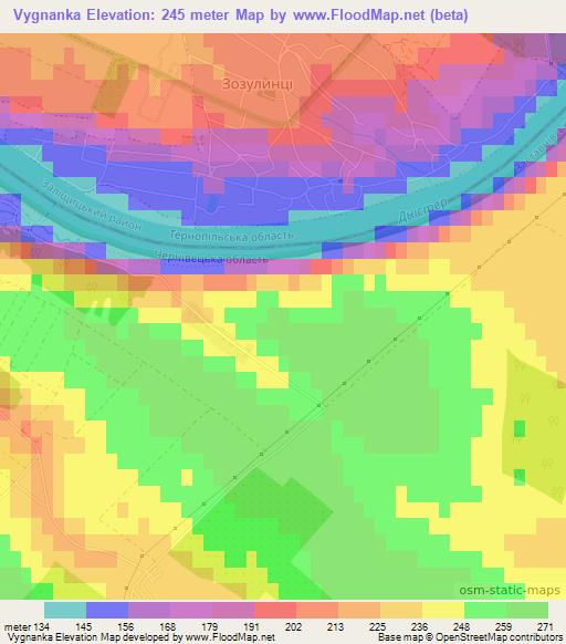 Vygnanka,Ukraine Elevation Map