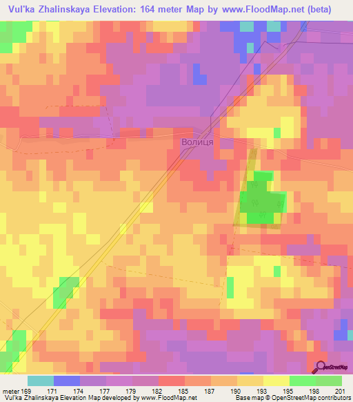 Vul'ka Zhalinskaya,Ukraine Elevation Map