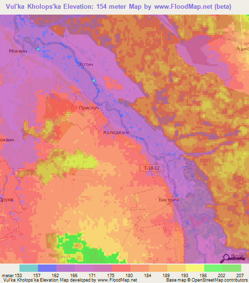 Vul'ka Kholops'ka,Ukraine Elevation Map