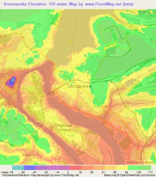 Voznesenka,Ukraine Elevation Map