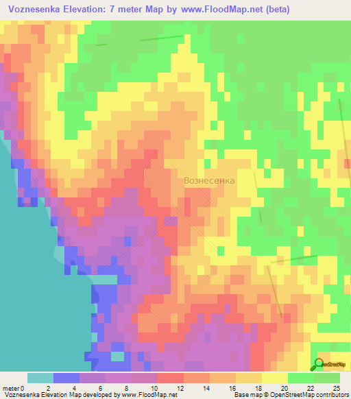 Voznesenka,Ukraine Elevation Map