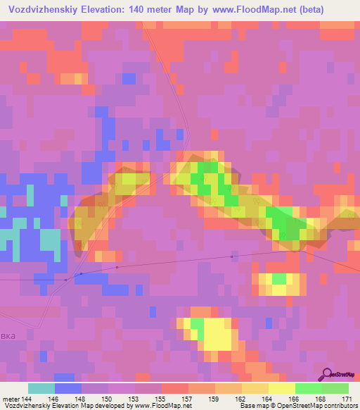 Vozdvizhenskiy,Ukraine Elevation Map