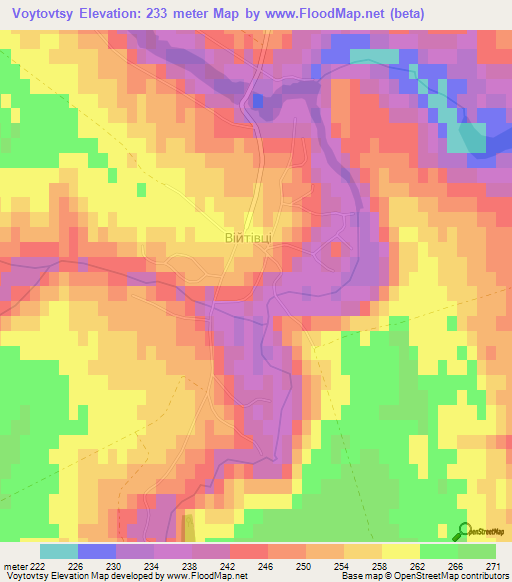 Voytovtsy,Ukraine Elevation Map