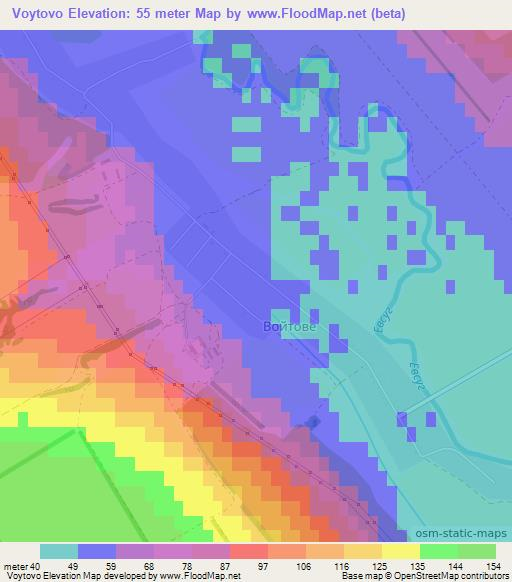 Voytovo,Ukraine Elevation Map