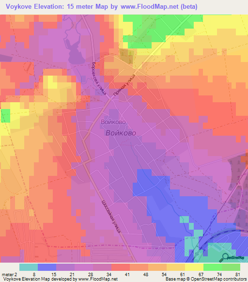 Voykove,Ukraine Elevation Map