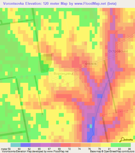 Vorontsovka,Ukraine Elevation Map
