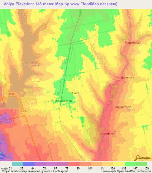 Volya,Ukraine Elevation Map
