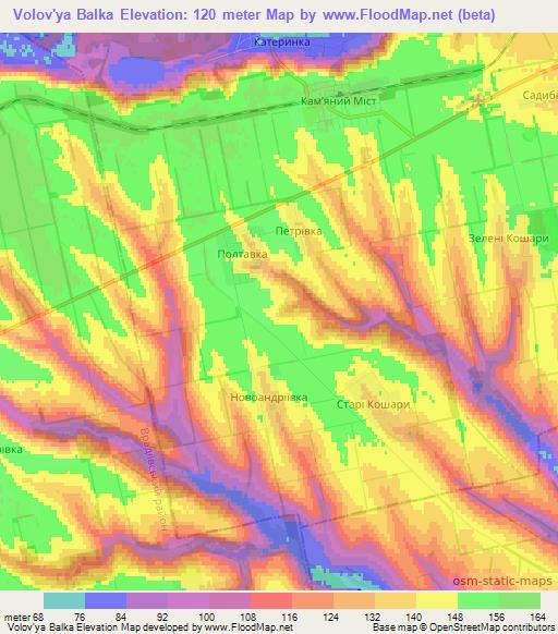 Volov'ya Balka,Ukraine Elevation Map