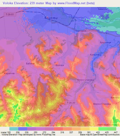 Voloka,Ukraine Elevation Map