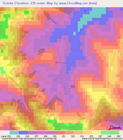 Voloka,Ukraine Elevation Map