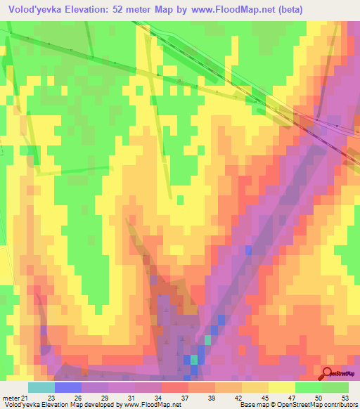 Volod'yevka,Ukraine Elevation Map