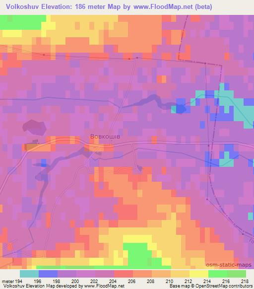 Volkoshuv,Ukraine Elevation Map