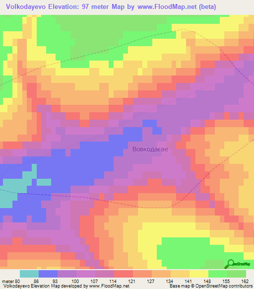 Volkodayevo,Ukraine Elevation Map