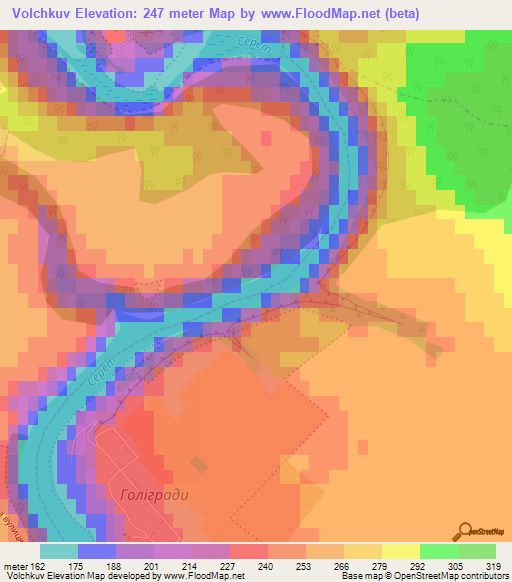 Volchkuv,Ukraine Elevation Map