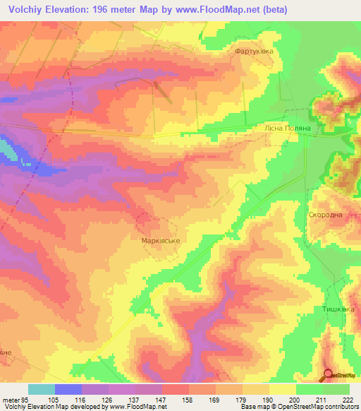 Volchiy,Ukraine Elevation Map
