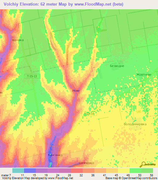 Volchiy,Ukraine Elevation Map
