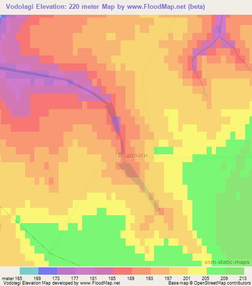 Vodolagi,Ukraine Elevation Map