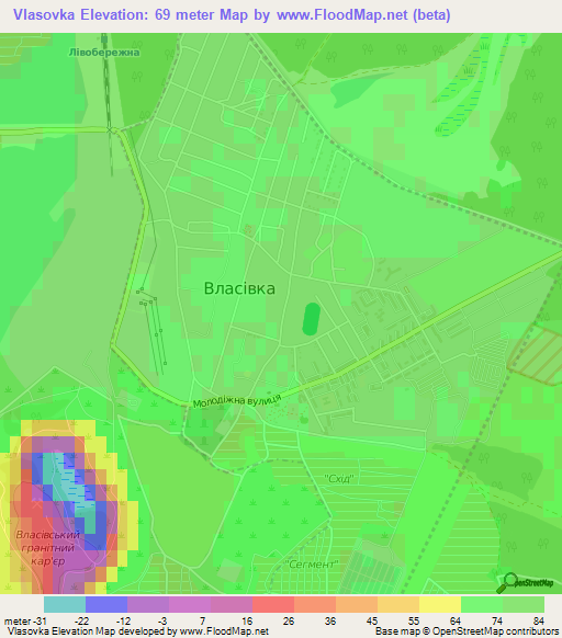 Vlasovka,Ukraine Elevation Map