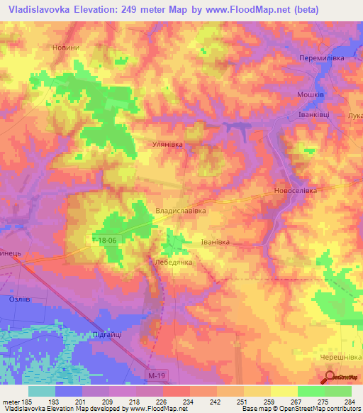 Vladislavovka,Ukraine Elevation Map