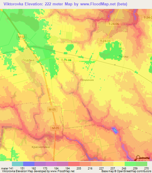 Viktorovka,Ukraine Elevation Map