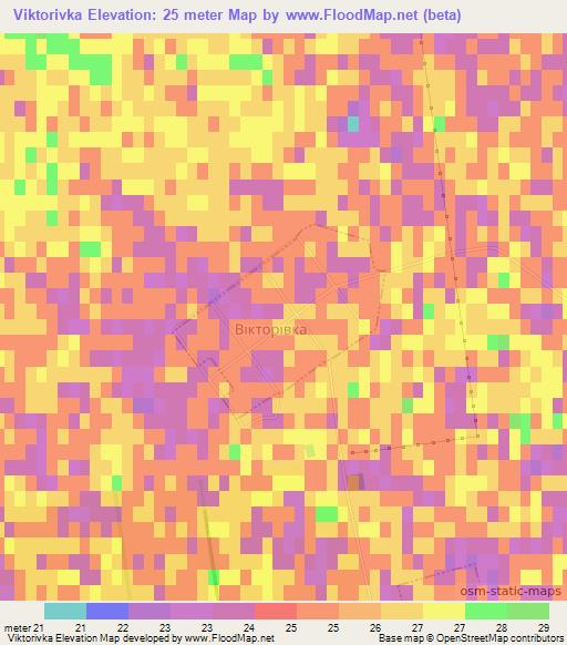 Viktorivka,Ukraine Elevation Map