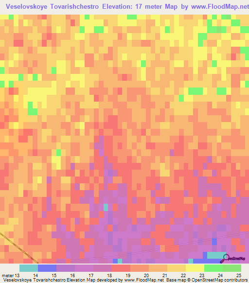 Veselovskoye Tovarishchestro,Ukraine Elevation Map