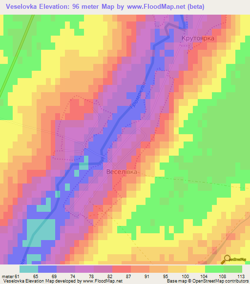 Veselovka,Ukraine Elevation Map