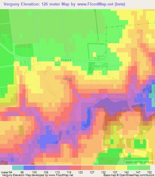 Verguny,Ukraine Elevation Map
