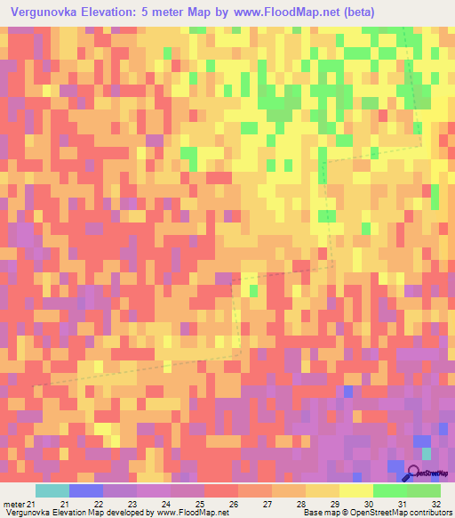 Vergunovka,Ukraine Elevation Map