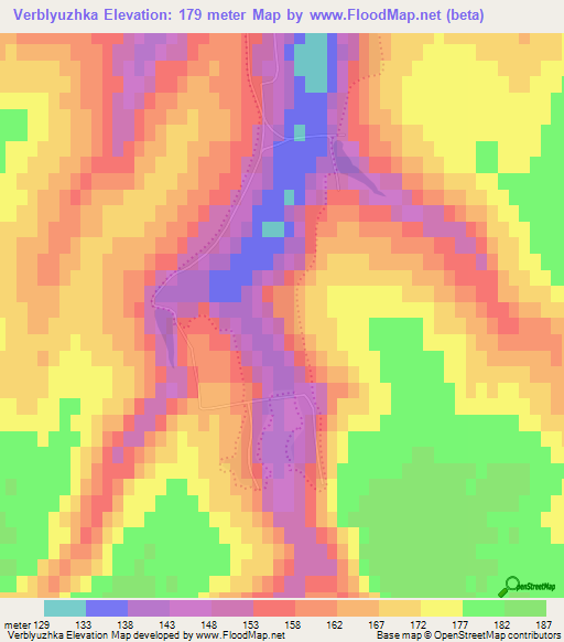 Verblyuzhka,Ukraine Elevation Map