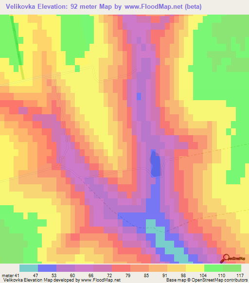 Velikovka,Ukraine Elevation Map