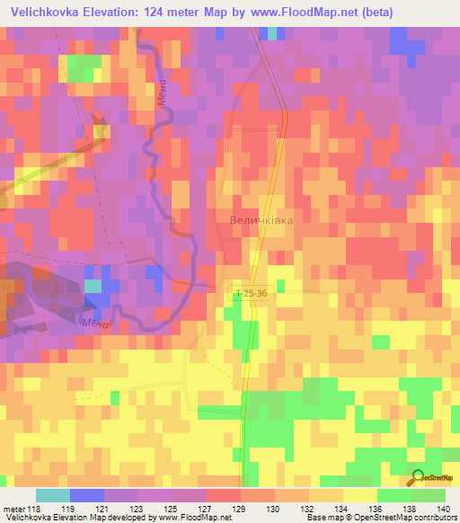 Velichkovka,Ukraine Elevation Map