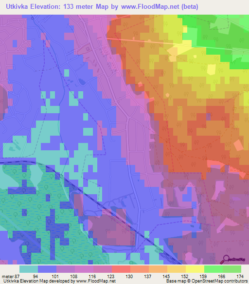 Utkivka,Ukraine Elevation Map