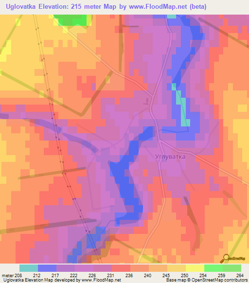 Uglovatka,Ukraine Elevation Map